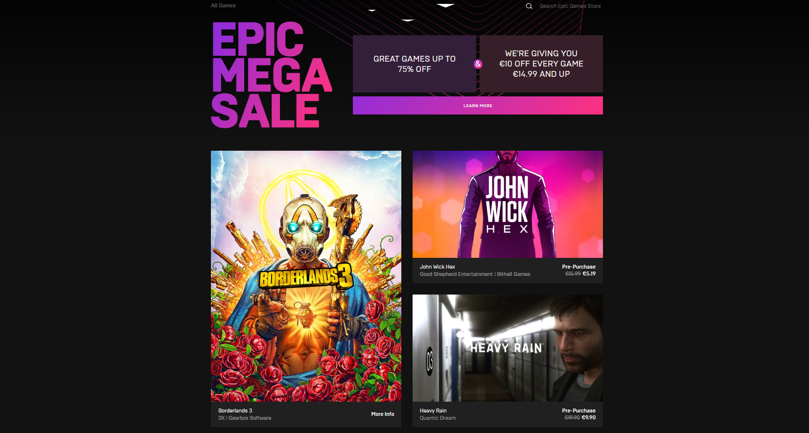 Epic Mega Sale